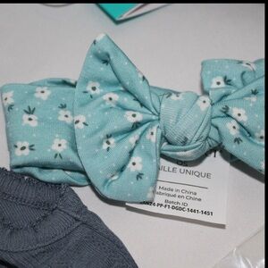 Posh Peanut headband blue floral - charlotte ann set one piece